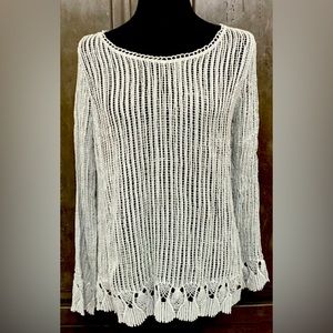 Cream teal colored sweater. Size small